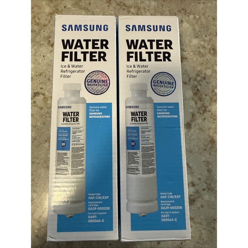 2x Genuine Samsung DA29-00020B Water Filter HAF-Cin/EXP. Da 97–08006A – E.